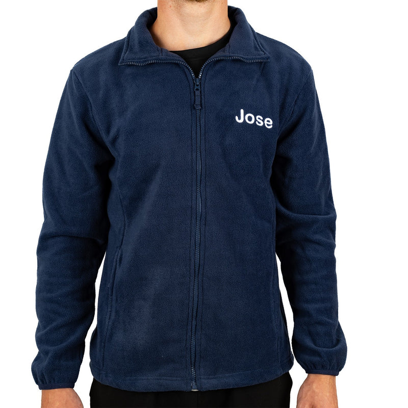Chaqueta Polar Sanitaria Hombre Personalizado – Azul Marino-zoom-