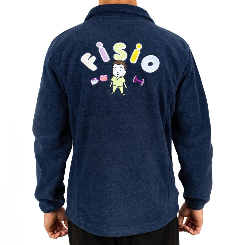 Chaqueta Polar Sanitaria Hombre Personalizado – Azul Marino-zoom-