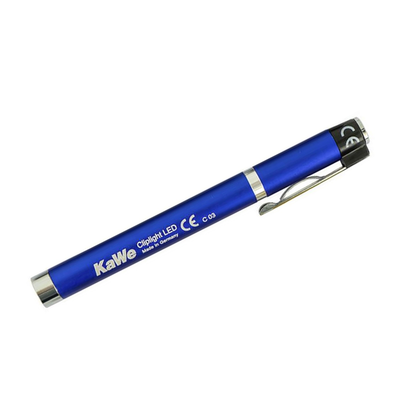 linterna pupilar médica azul
