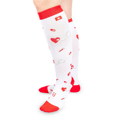 calcetines compresivos rojos