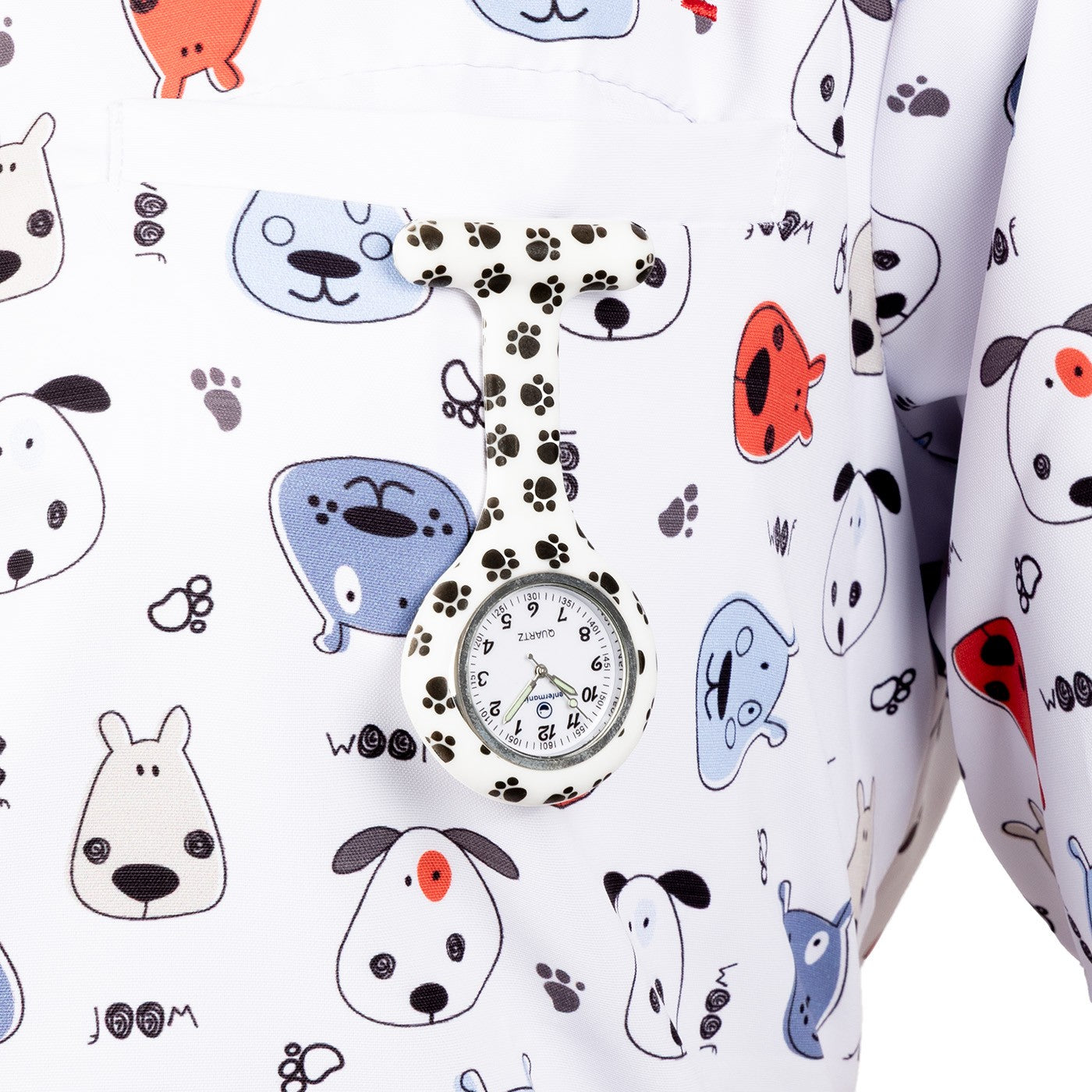 Reloj de Silicona para Veterinarios – Huellas B/N