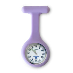 reloj enfermería silicona lavanda