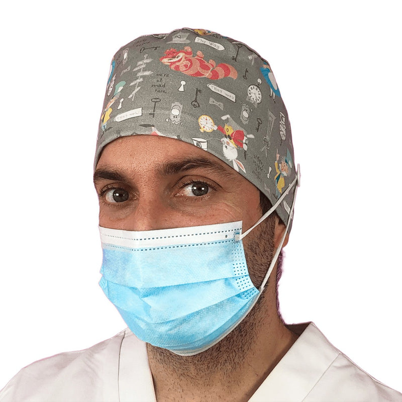 Gorro quirófano pelo corto con botones - Estampados-zoom-