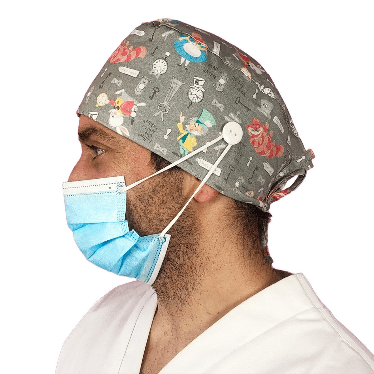 Gorro quirófano pelo corto con botones - Estampados