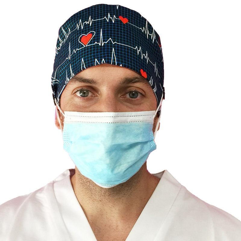 Gorro quirófano pelo corto con botones - Estampados-zoom-