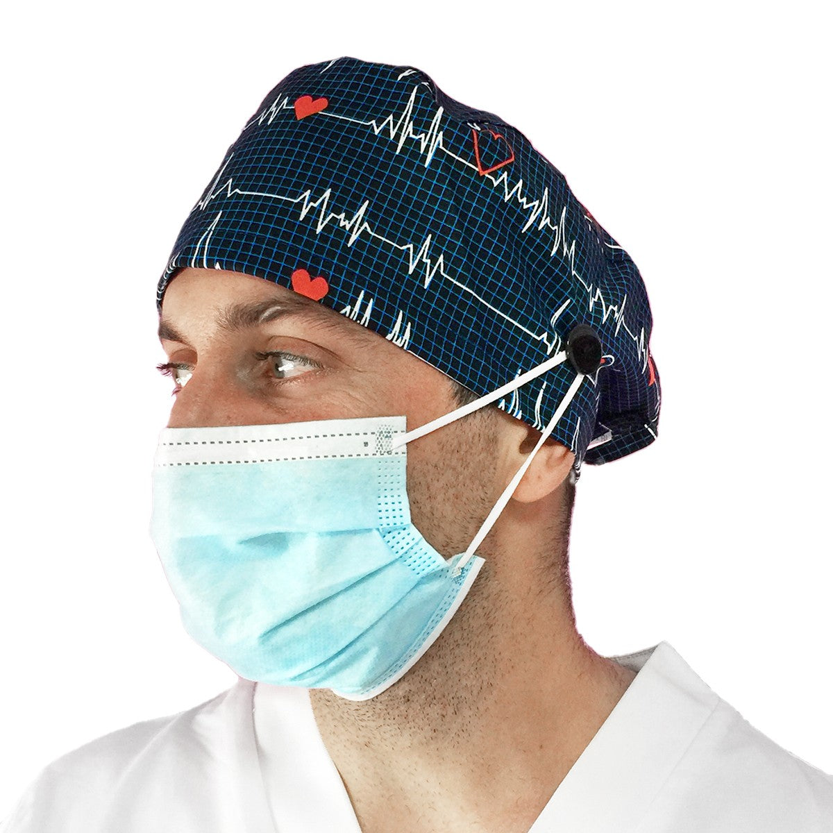 Gorro quirófano pelo corto con botones - Estampados-zoom-6