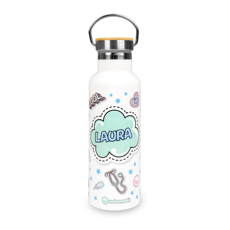 Pack botella y taza de acero - Stickers-zoom-