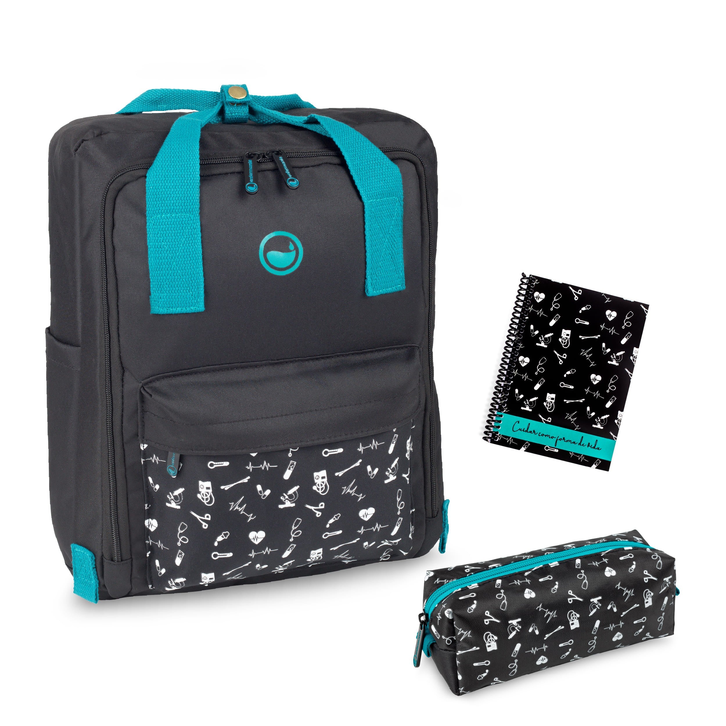 Pack con mochila para Estudiantes Sanitarios - Black Collection