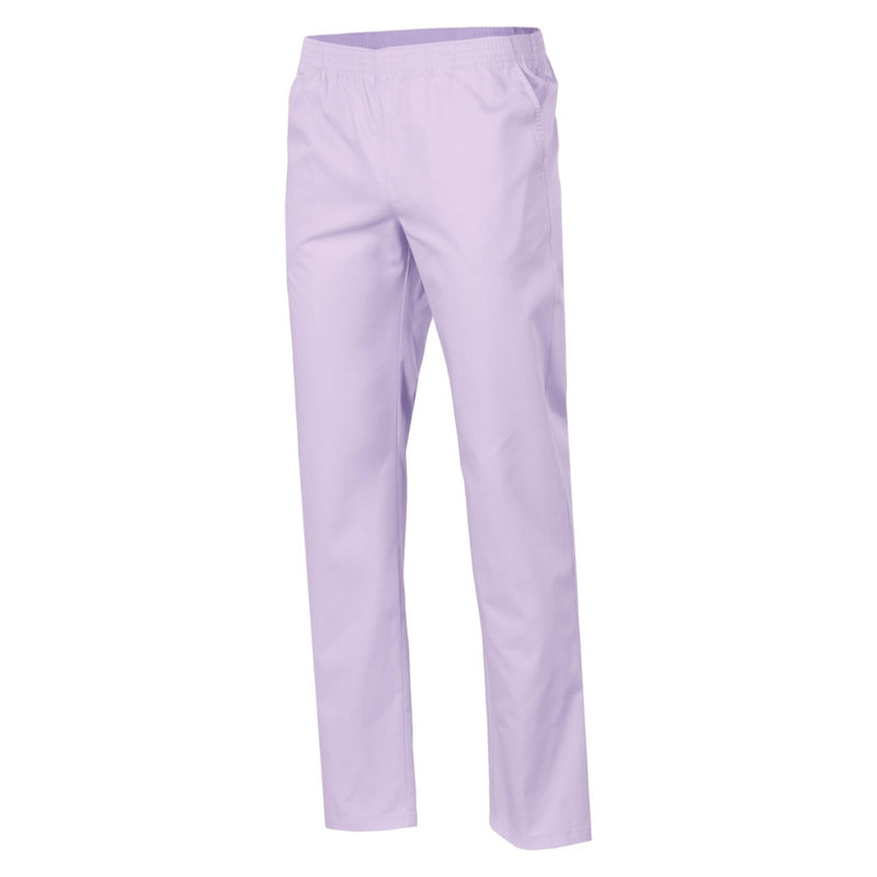 Pantalón sanitario liso clásico de cintura elástica - Colores variados-zoom-