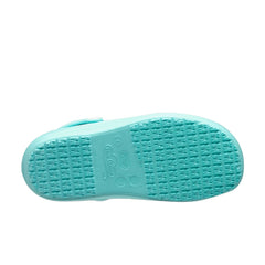 Suela antideslizante de zueco aguamarina