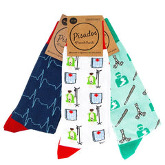 Pack calcetines estampados  - Pulsaciones, Sin anestesia y Culito sano