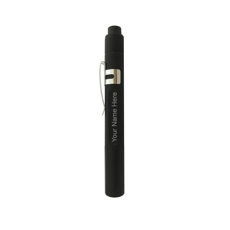 Compact pocket flashlight with LED light, matte black-zoom-