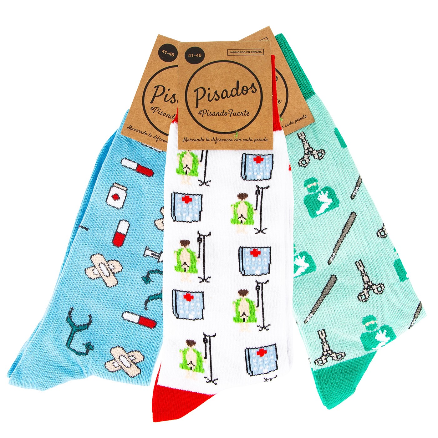 Pack calcetines estampados sanitarios - Healthy Tools, Sin anestesia y Culito sano-zoom-1