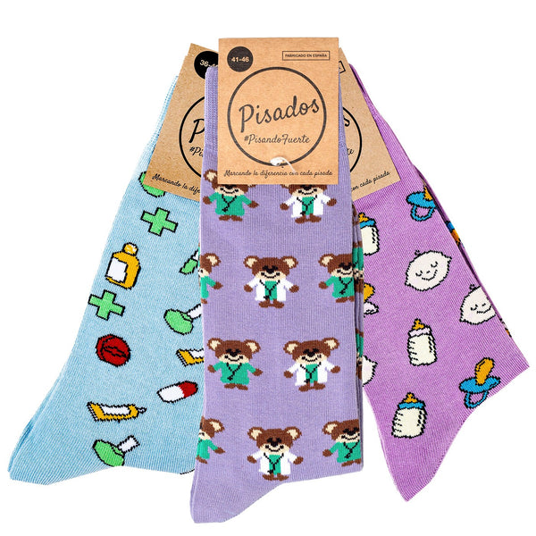 Pack calcetines estampados  - Farmacia, Ositos sanitarios y Pediatría