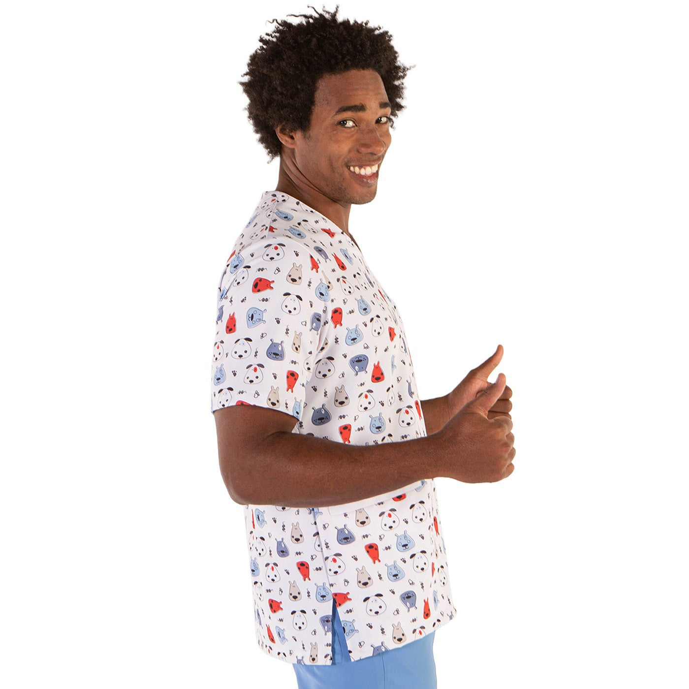 Uniforme veterinario unisex | Blusón microfibra transpirable y repelente | Dogs-6