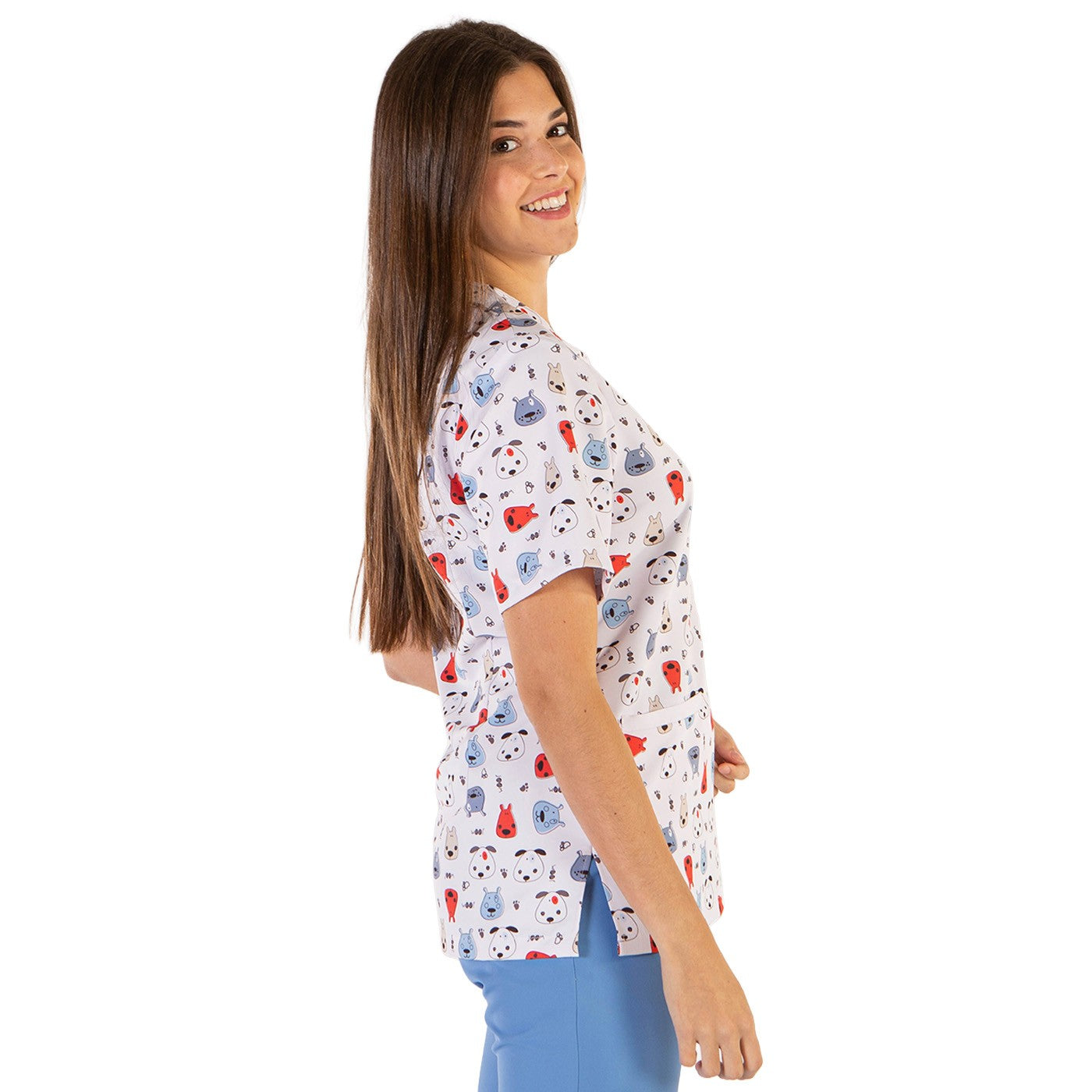 Uniforme veterinario unisex | Blusón microfibra transpirable y repelente | Dogs-3