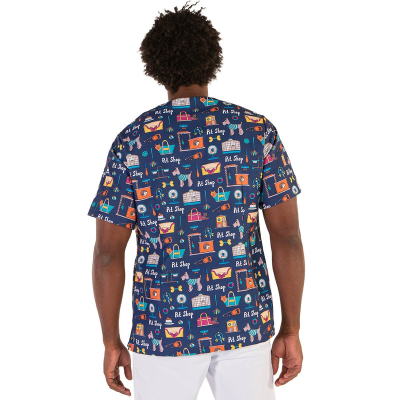 Blusón unisex microfibra estampado - Veterinario-zoom-