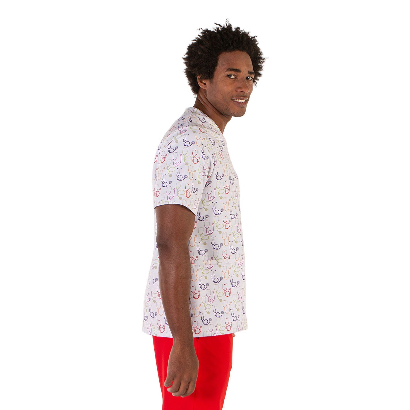 Fonendos printed sanitary blouse | unisex microfiber -zoom-3