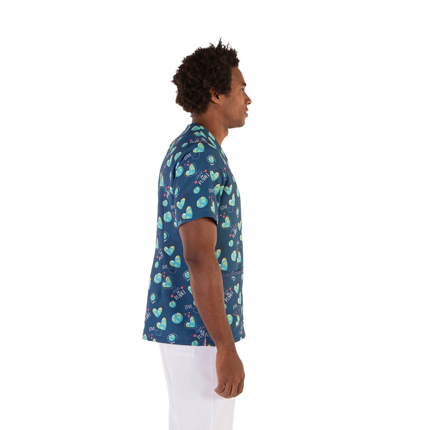 Unisex ECO sanitary smock made of recycled microfiber -3