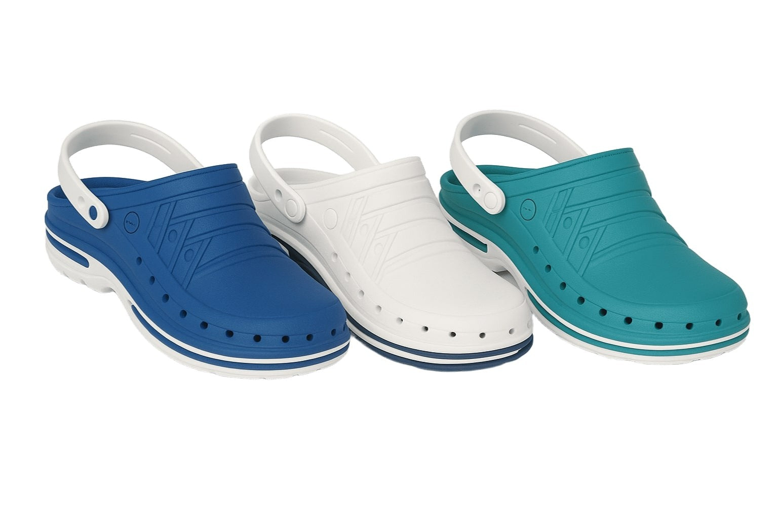 ZUECOS WOCK CLOG - 3 Colores disponibles: Azul, blanco y verde