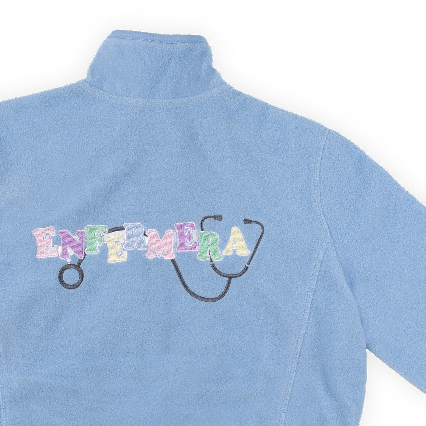 Forro Polar Sanitario Mujer Bordado Personalizado - Sweet Azul-5
