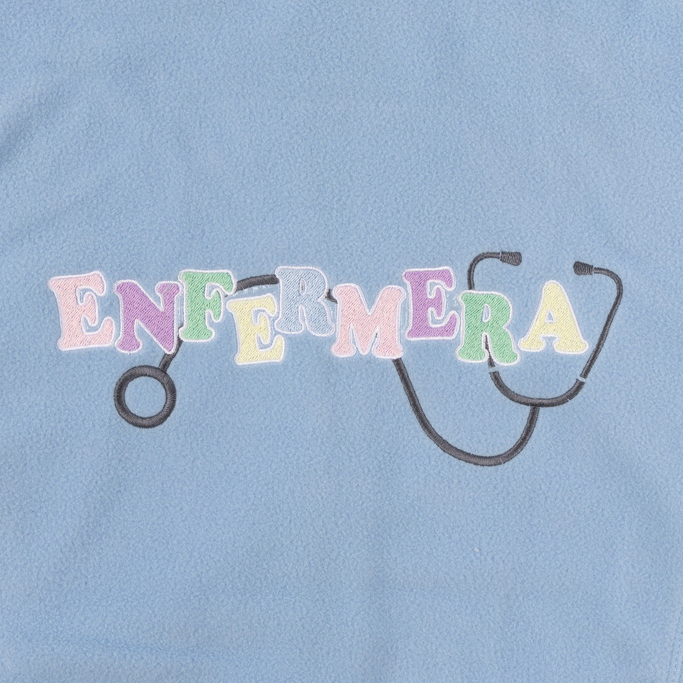 Forro Polar Sanitario Mujer Bordado Personalizado - Sweet Azul-zoom-8