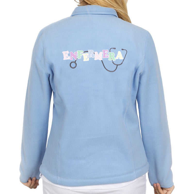 Forro Polar Sanitario Mujer Bordado Personalizado - Sweet Azul-zoom-