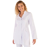 Bata blanca microfibra mujer
