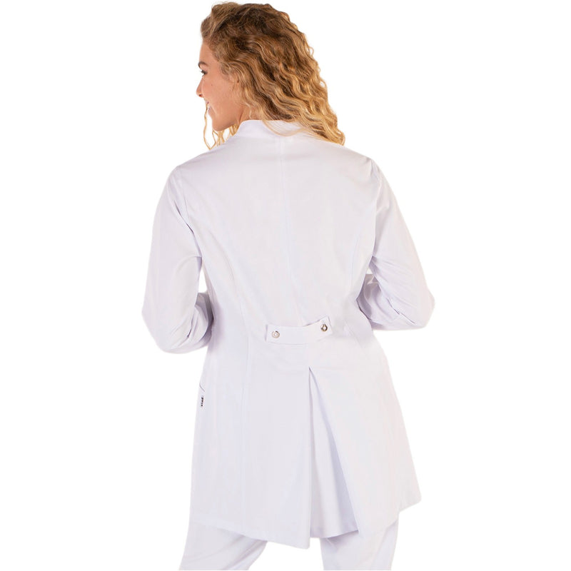 Bata blanca microfibra mujer-zoom-