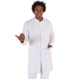Bata blanca microfibra hombre