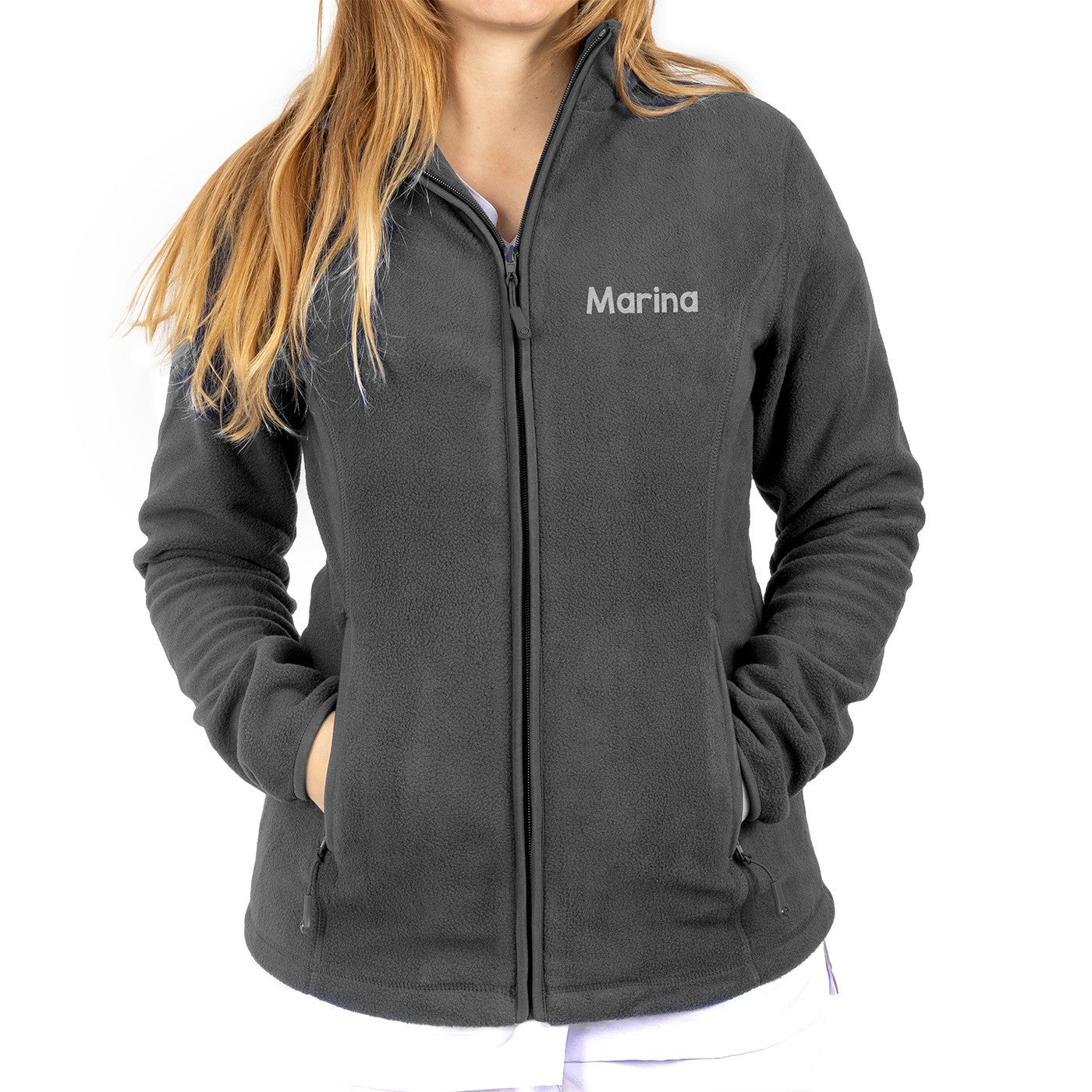 Forro Polar Sanitario Mujer Personalizado – Color Gris-zoom-2