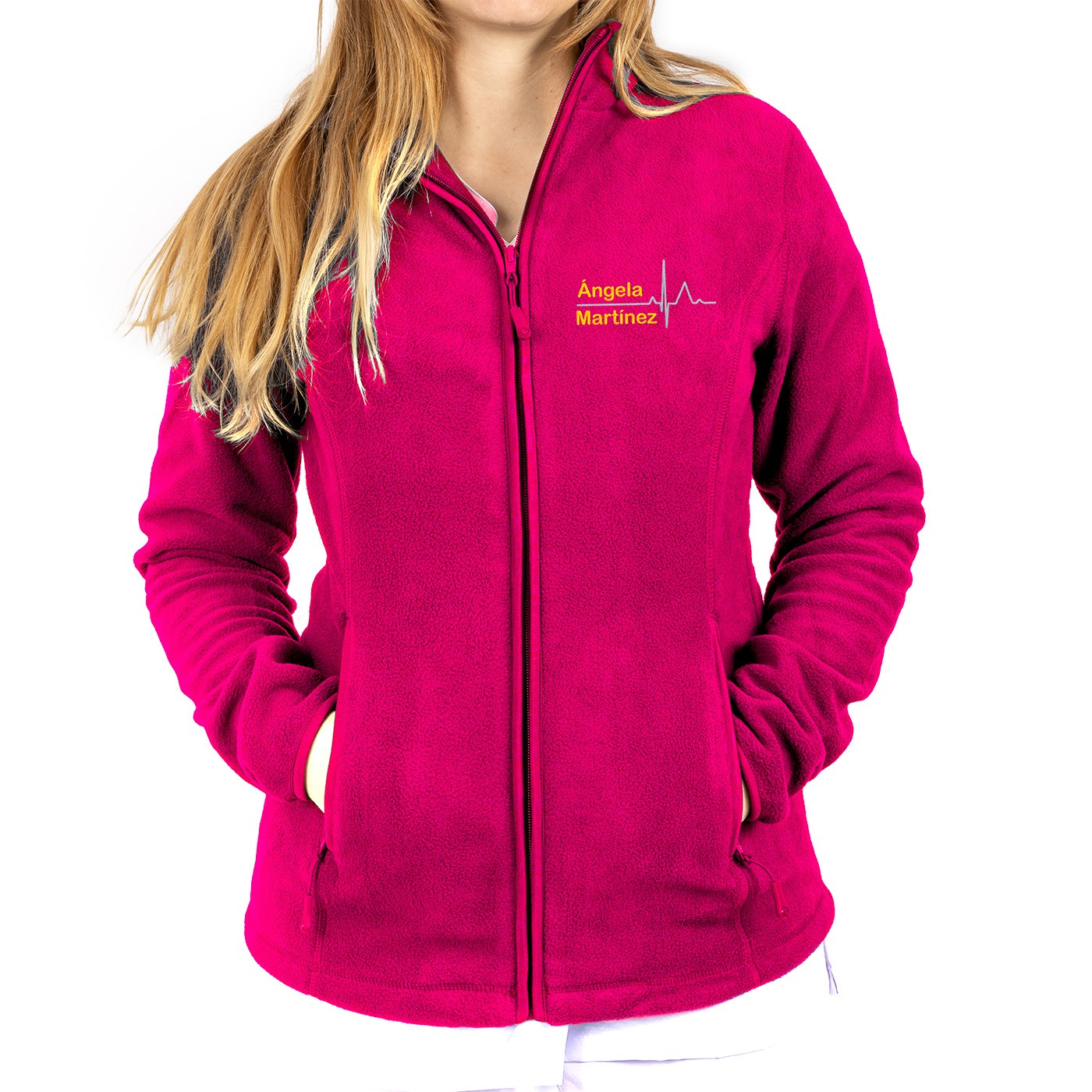 Personalized Women's Fleece Lining - Fuchsia-zoom-2
