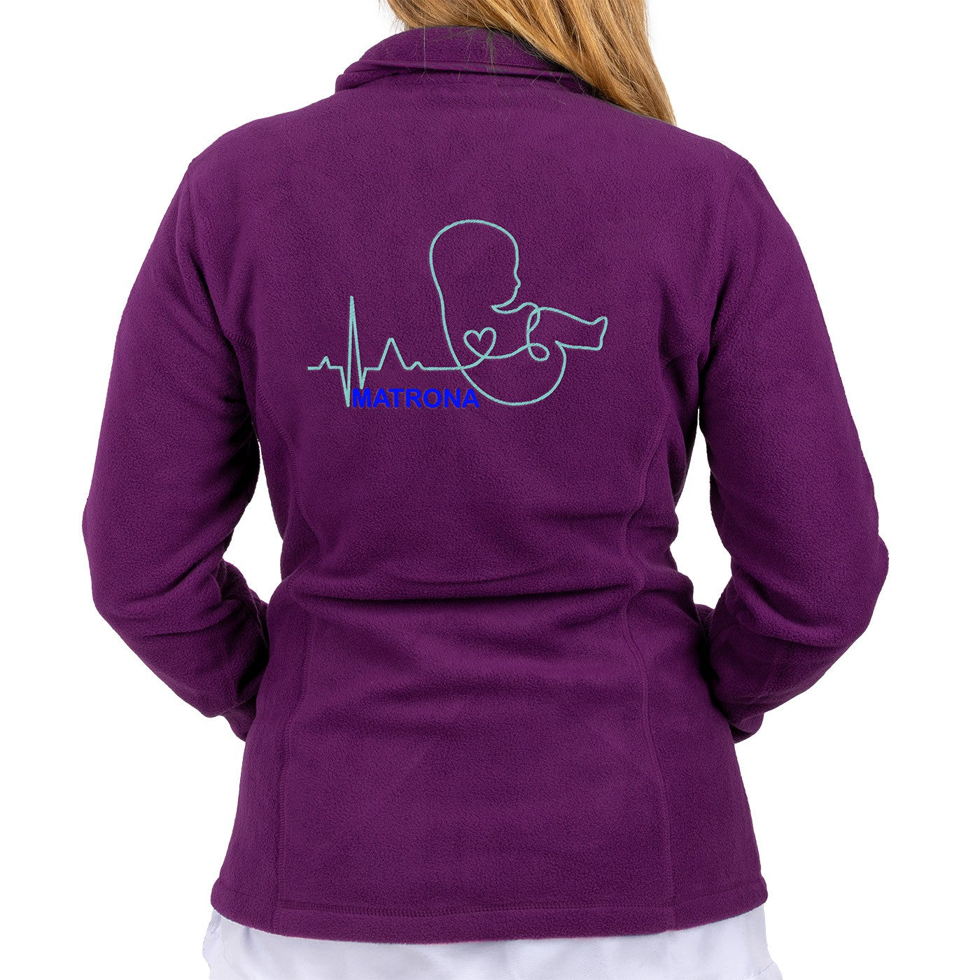 Forro Polar Sanitario Mujer Personalizado – Púrpura con bordado-zoom-1