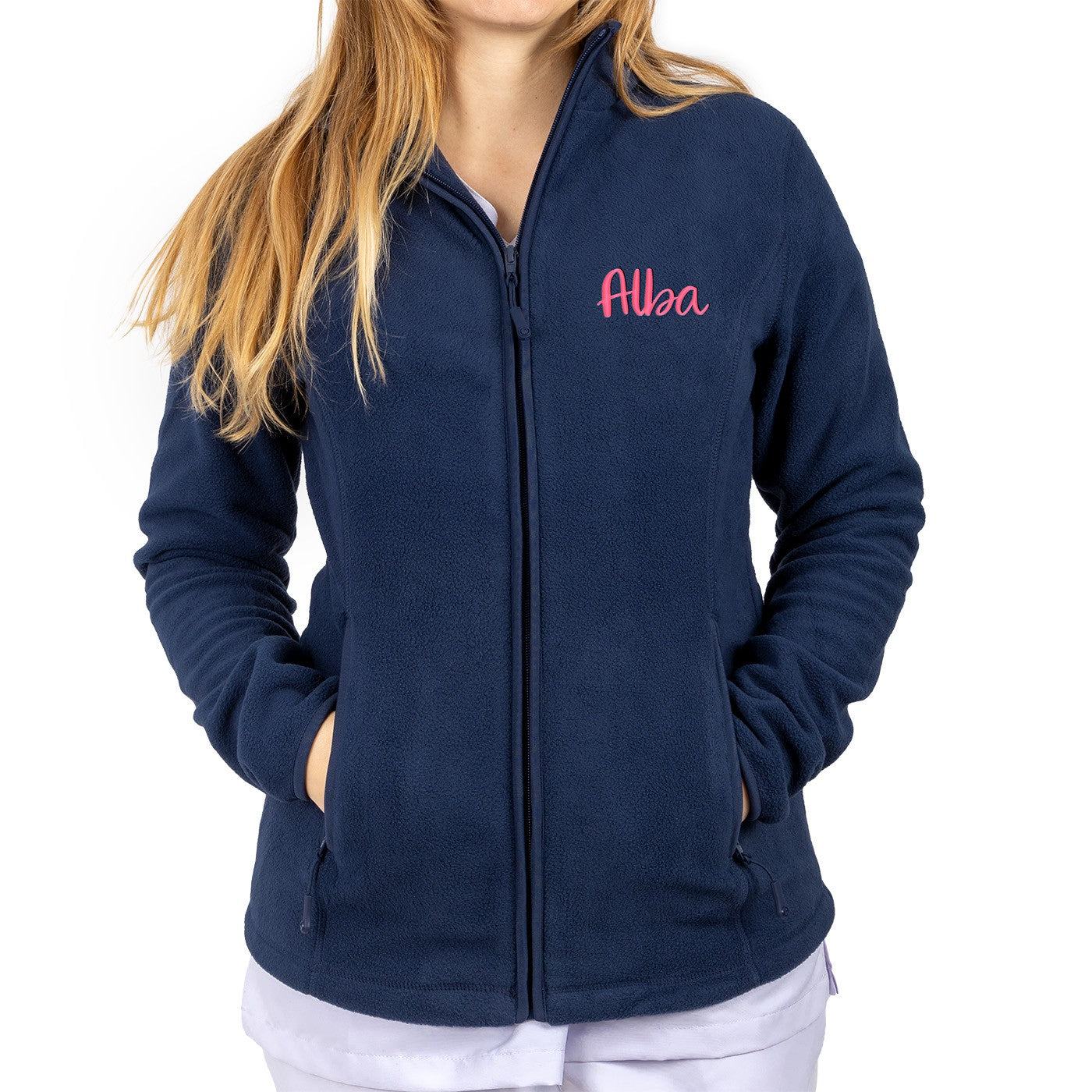 Forro Polar Sanitario Mujer Personalizado – Azul Marino-2
