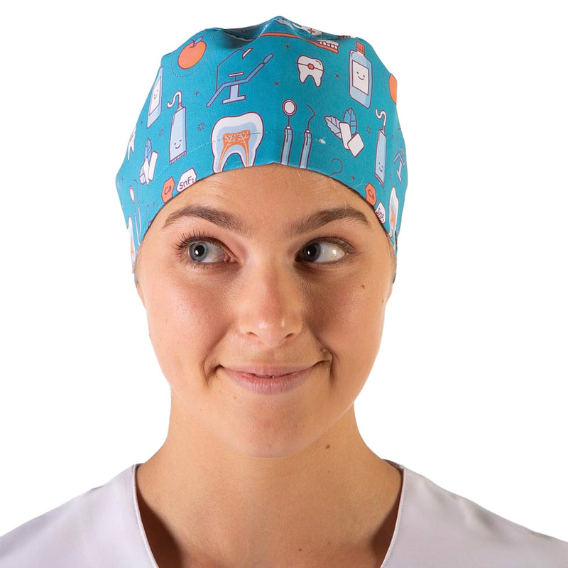 Gorro quirófano microfibra estampado - muelas-zoom-