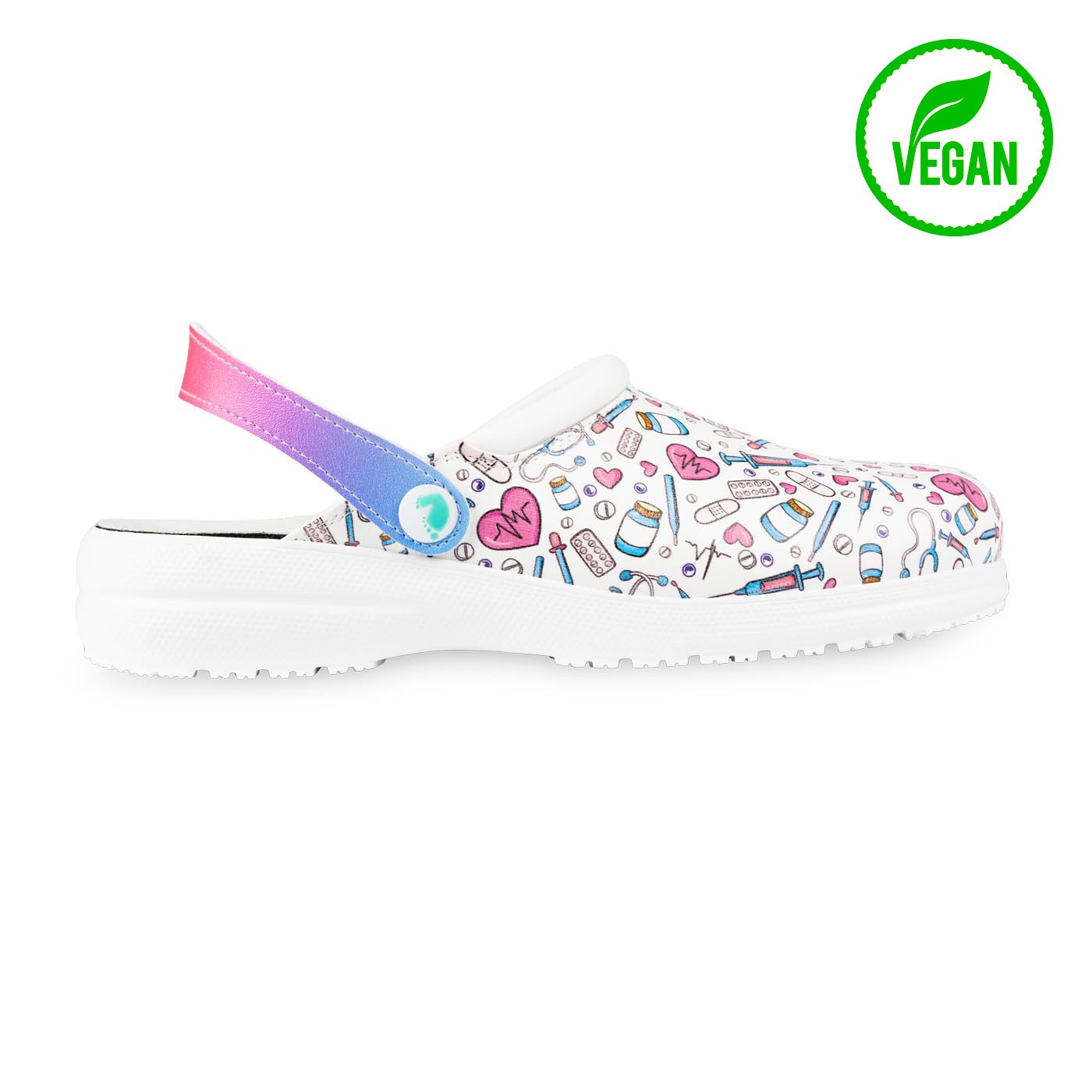 Zueco sanitario piel vegana - Colorful-zoom-3