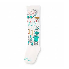calcetines compresivos estampados ideal es para enfermeros/as, médicos/as y personal sanitario