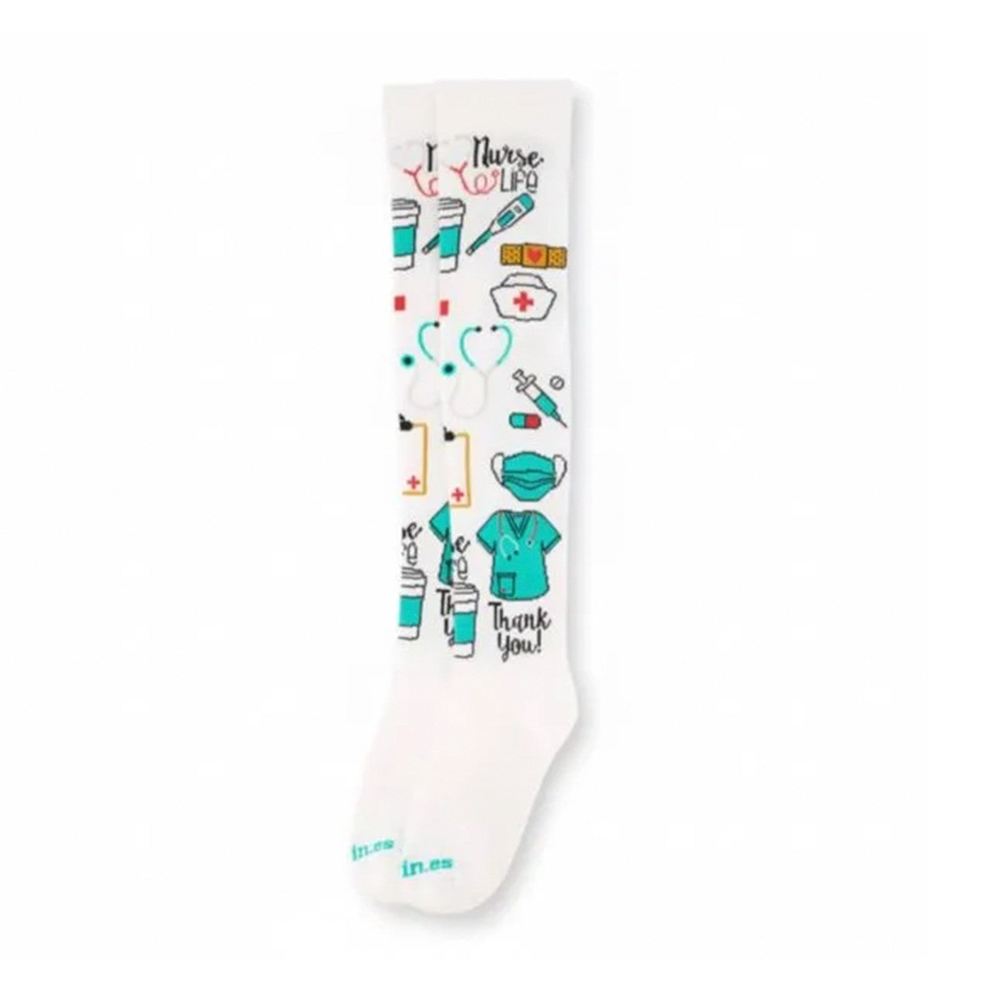 calcetines compresivos estampados ideal es para enfermeros/as, médicos/as y personal sanitario