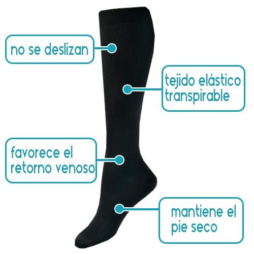 Calcetines compresión - LAZOS - NEGRO-3