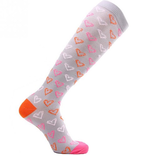 Calcetines de compresión - CORAZONES - GRIS-zoom-