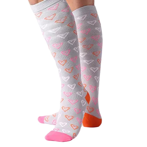 Calcetines de compresión - CORAZONES - GRIS-zoom-2