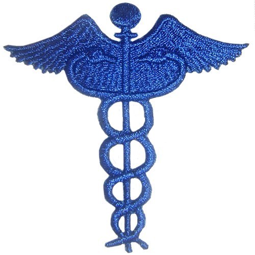 Patche - Caduceo Azul-1