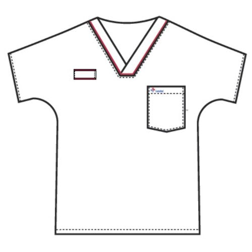 Blusón sanitario unisex azul marino | Landau con costuras reforzadas-zoom-2