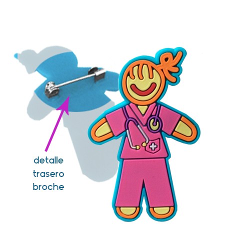 Broche Enfermera Rosa-zoom-
