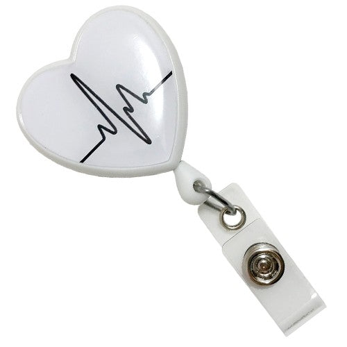 Porta Tijeras Retráctil con Clip – Diseño Corazón EKG-zoom-