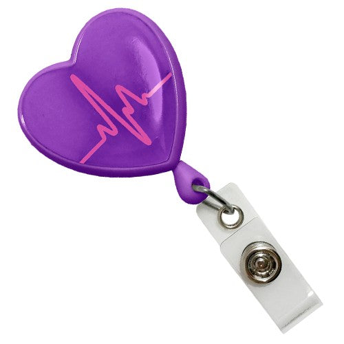 Porta Tijeras Retráctil con Clip – Diseño Corazón EKG-3