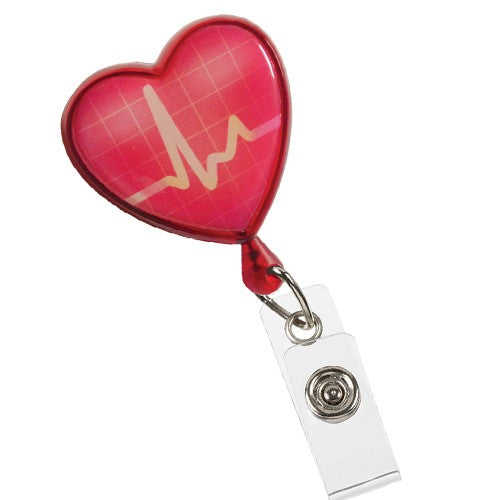 Porta Tijeras Retráctil con Clip – Diseño Corazón EKG-zoom-
