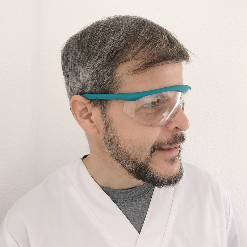 Gafas de protección / seguridad color liso (con montura entera de color)-zoom-