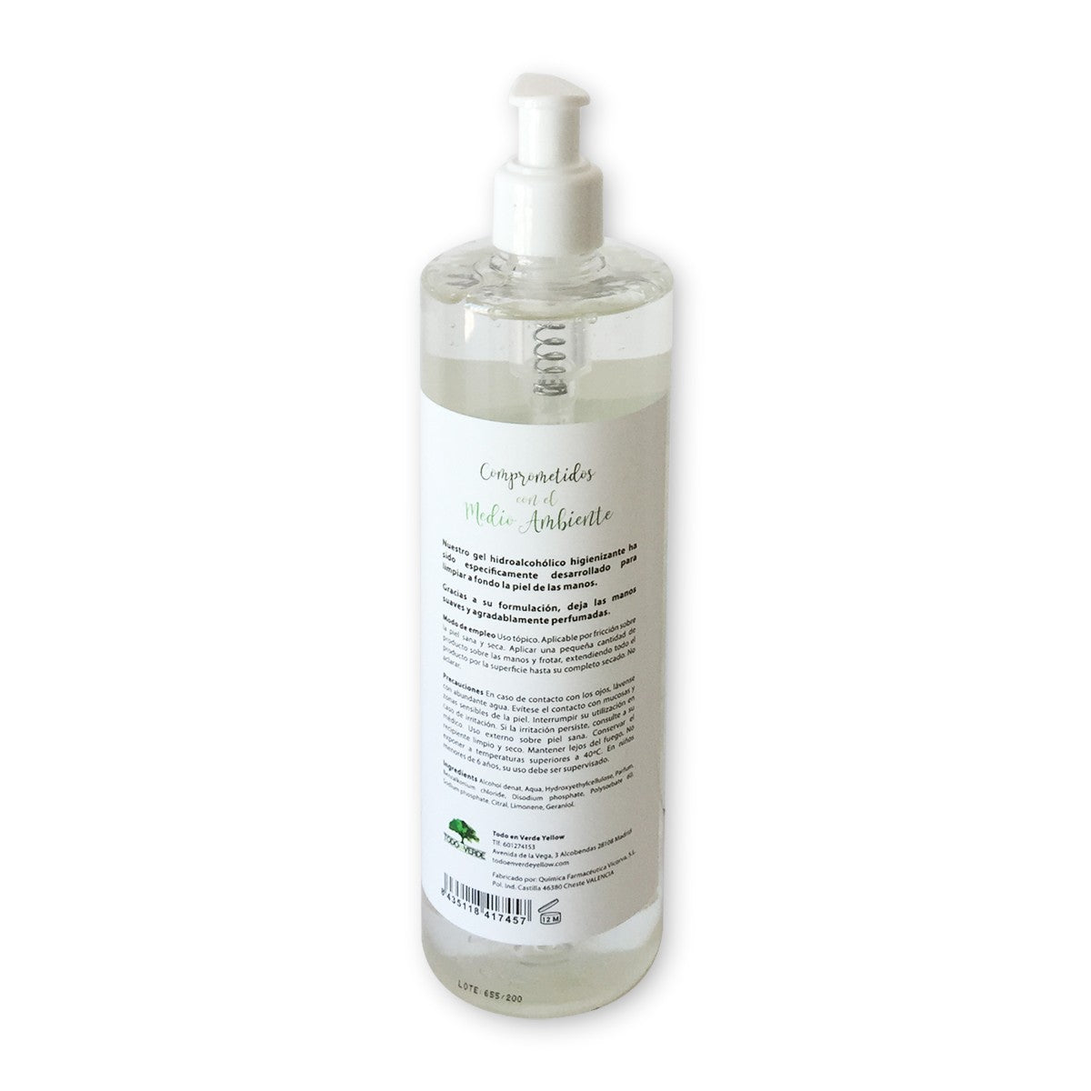 Gel Hidroalcohólico de Manos, 500 ml