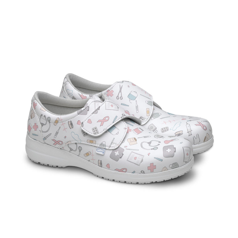 Zapato piel vegana velcro - estampado Instrumental-zoom-